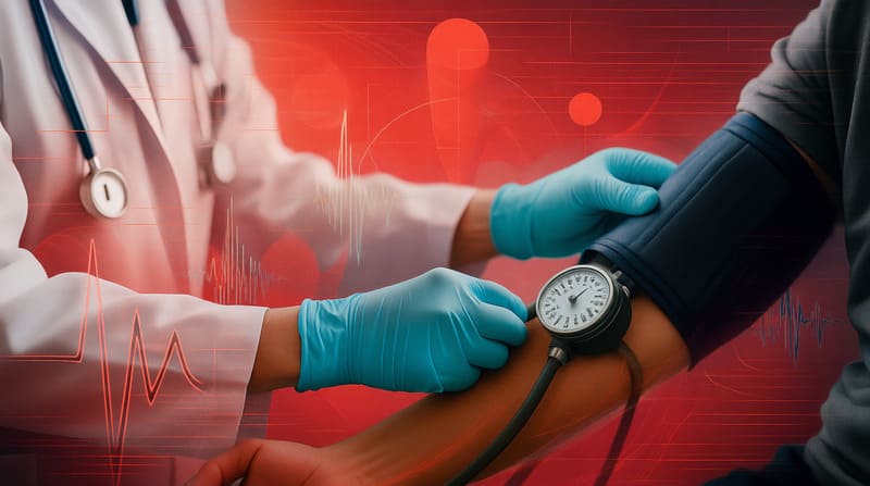 Une hypertension artérielle Illustration d’un cœur en hypertension